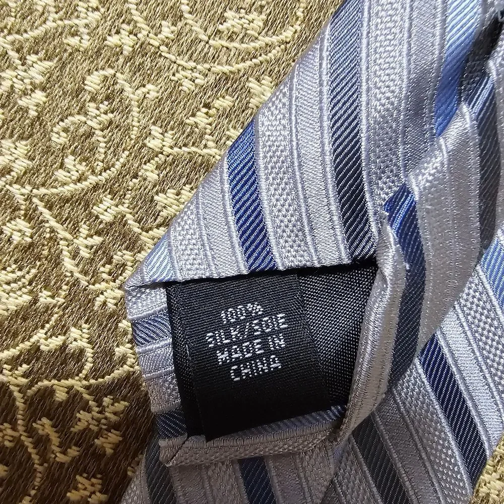 Calvin Klein Big Boy Diagonal Stripe Tie, 100% Silk